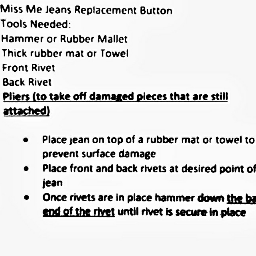 Authentic MISS ME Replacement Buttons / Rivets - Picture 2 of 2